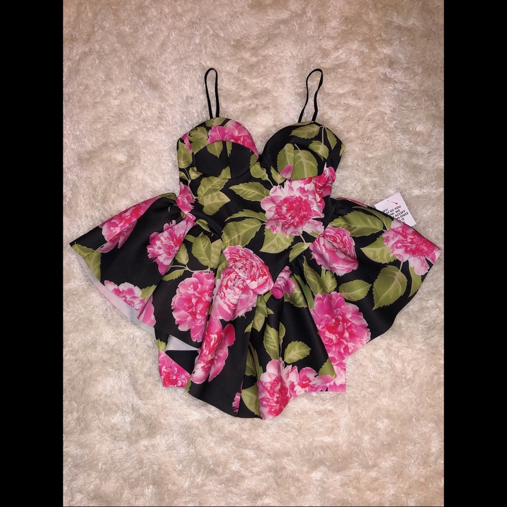 *NEW* ASOS Rose Floral Sweetheart Mini Dress